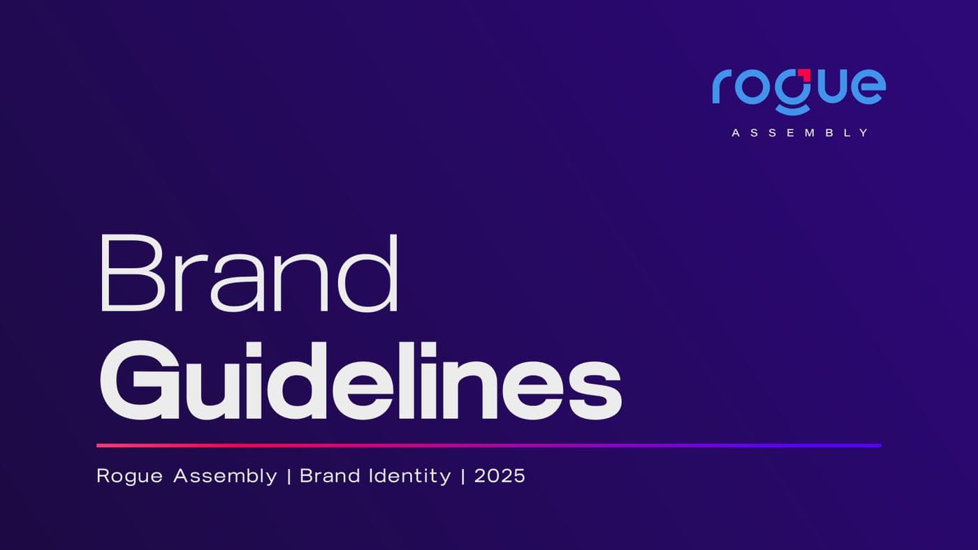 Venture studio brand guidelines, page 1