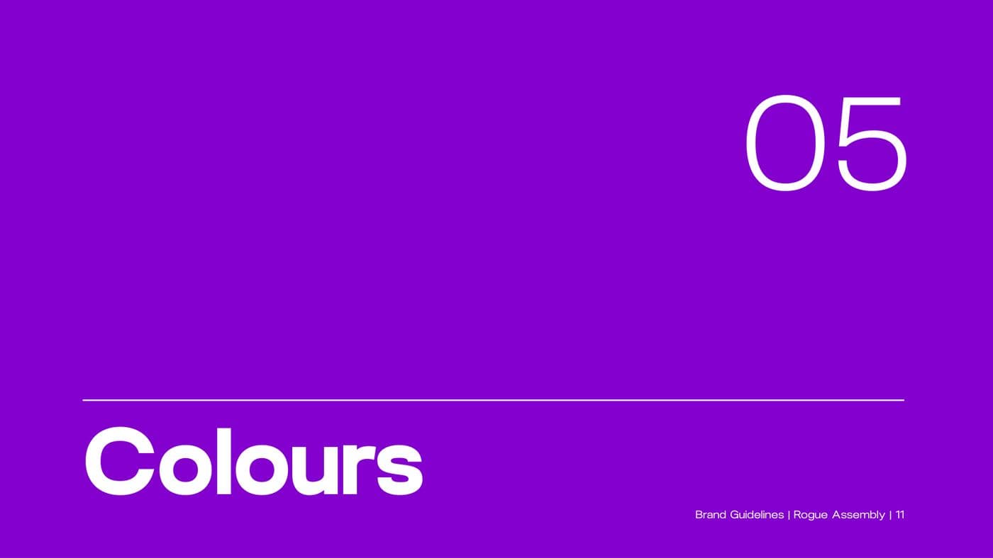 Venture studio brand guidelines, page 4