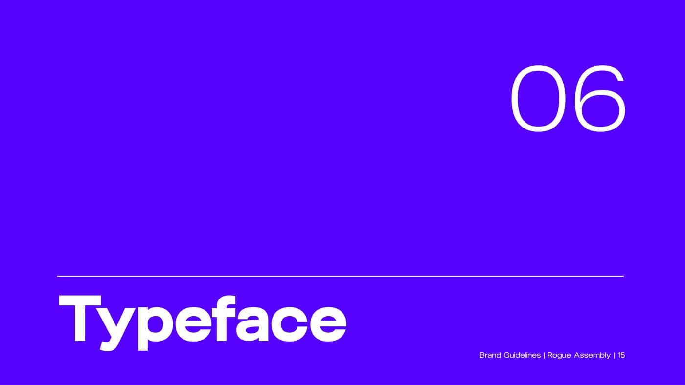 Venture studio brand guidelines, page 6
