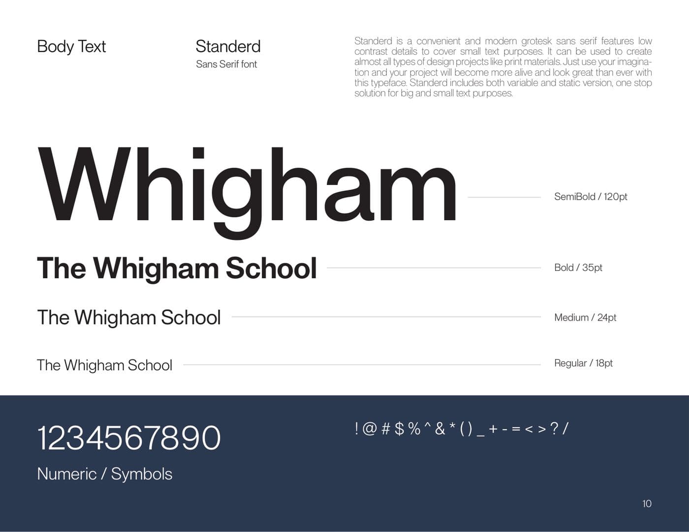 Private school brand guidelines, page 4