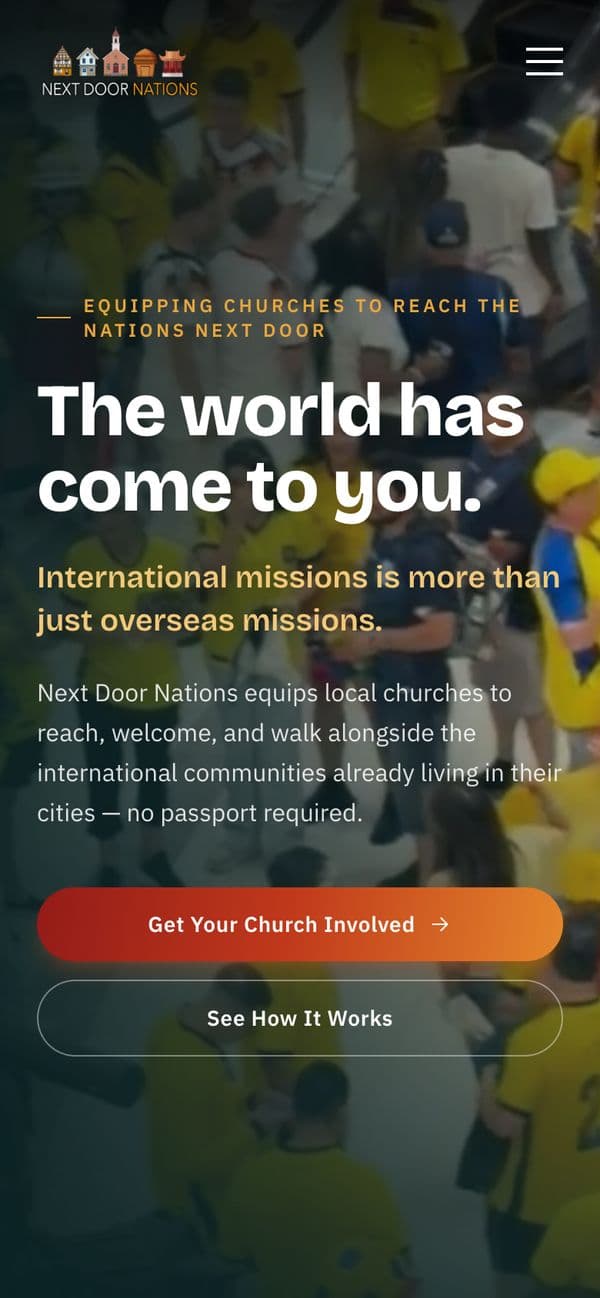 National ministry on mobile, screen 1